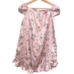 Vintage Marmellata Pink with Poodle Print Short Sleeve Dress in Size 4T
